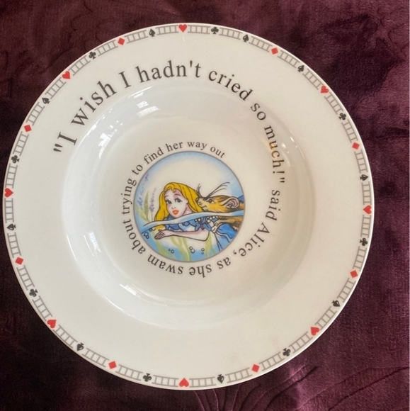 Alice in Wonderland Cafe 8.5" Cereal/salad/dessert Bowl Designed by Paul Cardew - Picture 1 of 3